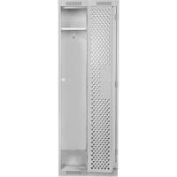 Clean Line Lockers, Bank of 2, 24" x 18" x 76", Steel, Grey, Rivet (Assembled), Perforated Oxymax Inc