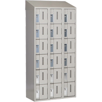 Concorde Heavy-Duty Lockers, 6 -tier, Bank of 3, 36" x 18" x 78", Steel, Grey, Welded (Assembled) Oxymax Inc