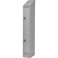 Casiers assembl&eacute;s, 2 niveaux, 12" x 18" x 72", Acier, Gris, Rivet (assembl&eacute;) Oxymax Inc