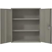 Lo-Boy Storage Cabinet, Steel, 2 Shelves, 40" H x 36" W x 18" D, Grey Oxymax Inc