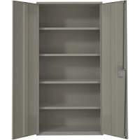 Hi-Boy Storage Cabinet, Steel, 4 Shelves, 72" H x 36" W x 18" D, Grey Oxymax Inc