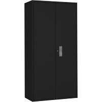 Hi-Boy Storage Cabinet, Steel, 4 Shelves, 72" H x 36" W x 18" D, Black Oxymax Inc