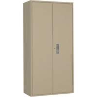 Combination Storage Cabinet, Steel, 6 Shelves, 72" H x 36" W x 18" D, Beige Oxymax Inc