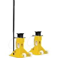 EZ-Wheel Jack Stand, Locking Pin, 22 Tons Capacity, 13-1/2" - 20" H Oxymax Inc