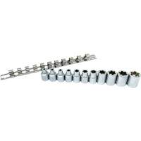 Flat-Cut E-"Star" Socket Set, 11 Pieces, 3/8" Drive Size Oxymax Inc