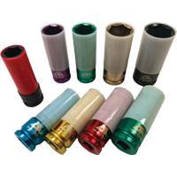 Thin Wall Master Impact Socket Set, 9 Pieces, 1/2" Drive Size Oxymax Inc