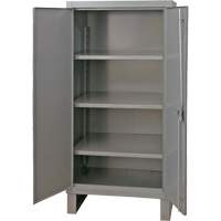 Armoire tr&egrave;s robuste, Acier, 3 Tablettes, 66" h x 36" la x 24" P, Gris Oxymax Inc