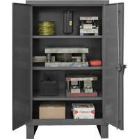 Armoire tr&egrave;s robuste, Acier, 3 Tablettes, 66" h x 60" la x 24" P, Gris Oxymax Inc