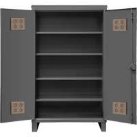 Armoire ext&eacute;rieure robuste, Acier, 4 Tablettes, 78" h x 60" la x 24" P, Gris Oxymax Inc
