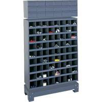 Unité de stockage modulaire pour petites pièces, Acier, 18 tiroirs, 33-3/4" x 12-1/4" x 58-5/8", Gris FN371 | Oxymax Inc