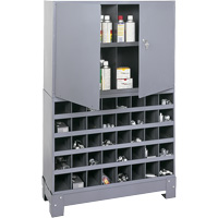 Unité de stockage modulaire pour petites pièces, Acier, 0 tiroirs, 33-3/4" x 12-1/4" x 53-1/2", Gris FN376 | Oxymax Inc