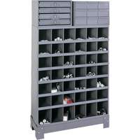 Unité de stockage modulaire pour petites pièces, Acier, 13 tiroirs, 33-3/4" x 12-1/4" x 59", Gris FN378 | Oxymax Inc