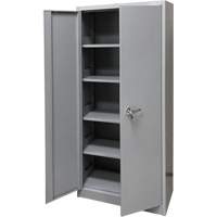 Storage Cabinet, Steel, 4 Shelves, 66" H x 30" W x 15" D, Grey Oxymax Inc