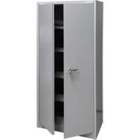 Storage Cabinet, Steel, 4 Shelves, 66" H x 30" W x 15" D, Grey Oxymax Inc