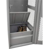 Casier pour &eacute;quipement avec porte, Acier, 24" la x 24" p x 72" h, Gris Oxymax Inc