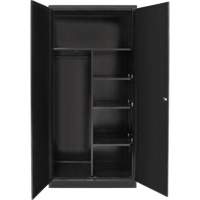 Armoire de rangement combin&eacute;e, 36" la x 18" p x 72" h, Noir Oxymax Inc