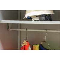 Wardrobe Storage Cabinet, Steel, 36" W x 18" D x 72" H, Grey Oxymax Inc