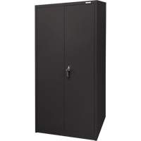 Storage Cabinet, Steel, 4 Shelves, 66" H x 30" W x 15" D, Black Oxymax Inc