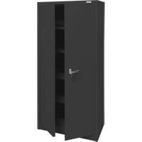 Storage Cabinet, Steel, 4 Shelves, 66" H x 30" W x 15" D, Black Oxymax Inc