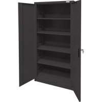 Storage Cabinet, Steel, 4 Shelves, 78" H x 36" W x 24" D, Black Oxymax Inc