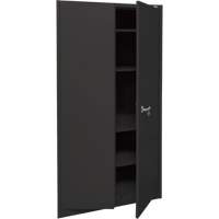 Storage Cabinet, Steel, 4 Shelves, 78" H x 36" W x 24" D, Black Oxymax Inc