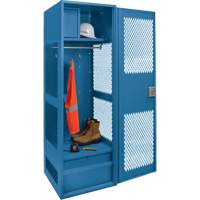 Casier pour &eacute;quipement avec porte, Acier, 24" la x 18" p x 72" h, Bleu fonc&eacute; Oxymax Inc