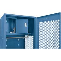 Casier pour &eacute;quipement avec porte, Acier, 24" la x 18" p x 72" h, Bleu fonc&eacute; Oxymax Inc