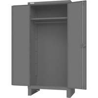 Cabinet with Hanging Bar & Standard Recessed Doors, Steel, 78" H x 36" W x 24" D, Grey Oxymax Inc
