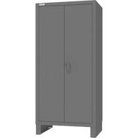 Cabinet with Hanging Bar & Standard Recessed Doors, Steel, 78" H x 36" W x 24" D, Grey Oxymax Inc