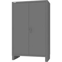 Cabinet with Hanging Bar & Standard Recessed Doors, Steel, 78" H x 48" W x 24" D, Grey Oxymax Inc