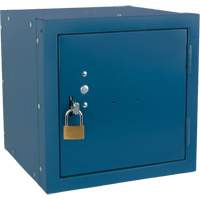 Stackable Cube Locker, 12" x 12" x 12", Steel, Blue, Knocked Down Oxymax Inc