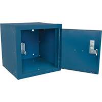 Stackable Cube Locker, 12" x 12" x 12", Steel, Blue, Knocked Down Oxymax Inc