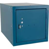 Stackable Cube Locker, 12" x 18" x 12", Steel, Blue, Knocked Down Oxymax Inc