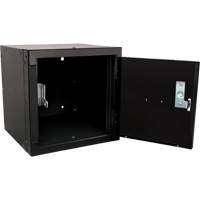 Stackable Cube Locker, 12" x 12" x 12", Steel, Black, Knocked Down Oxymax Inc