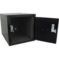 Stackable Cube Locker, 12" x 18" x 12", Steel, Black, Knocked Down Oxymax Inc