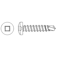 Self Drill Pan Head Screws, #8 x 1" L, Zinc Plated Oxymax Inc