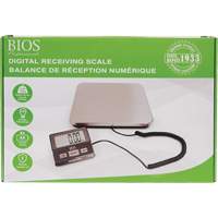 Digital Receiving Scale, 220 lbs. Cap., 1 lbs. Graduations Oxymax Inc