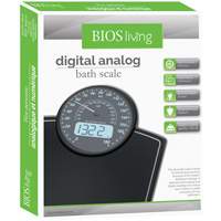 Digital Analog Scale, 396 lbs. Cap., 100 g / 0.2 lbs. Graduations Oxymax Inc