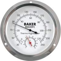 Dial Thermo-Hygrometer, 0% - 100% RH, 30 - 250°F (0 - 120°C) Oxymax Inc