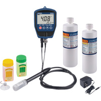 Trousse pH/mV-mètre avec solution tampon et adaptateur d'alimentation IC876 | Oxymax Inc