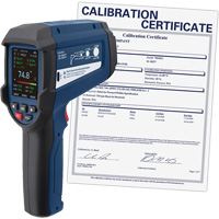 Professional Infrared Thermometer with Integrated Type K Thermocouple & Calibration Certificate, -58 - 3362°F (-50 - 1850°C), 55:1, Adjustable Emmissivity ID030 | Oxymax Inc