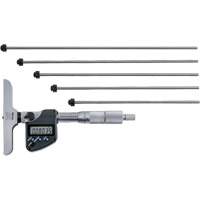 Digital Depth Micrometer with Interchangeable Rod, 0" - 12" (0 mm - 304.8 mm) Range, 0.00005" (0.001 mm) Resolution Oxymax Inc