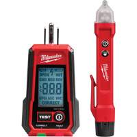 Voltage Detector with LED & GFCI Receptacle Tester Kit, 50 V - 1000 V, Display & Sound Alert Oxymax Inc