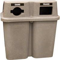 Recycling Containers Bullseye, Curbside, Plastic, 2 x 22 US gal. Oxymax Inc