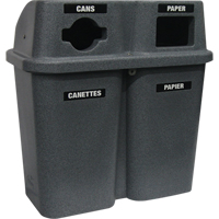 Recycling Containers Bullseye, Curbside, Plastic, 2 x 22 US gal. Oxymax Inc