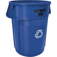 Contenants ronds pour le recyclage BRUTE, Vrac, Plastique, 44 gal. US Oxymax Inc