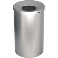 Lobby Waste Receptacle, Stainless Steel, 33 US gal. Oxymax Inc