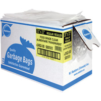 Food-Grade Garbage Bags, X-Strong, 35" W x 50" L, 0.92 mils, Clear Oxymax Inc