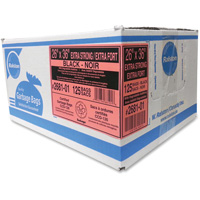 Industrial Garbage Bags, X-Strong, 36" W x 26" L, 1.17 mils, Black Oxymax Inc