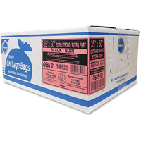 Industrial Garbage Bags, X-Strong, 50" W x 35" L, 1.17 mils, Black Oxymax Inc